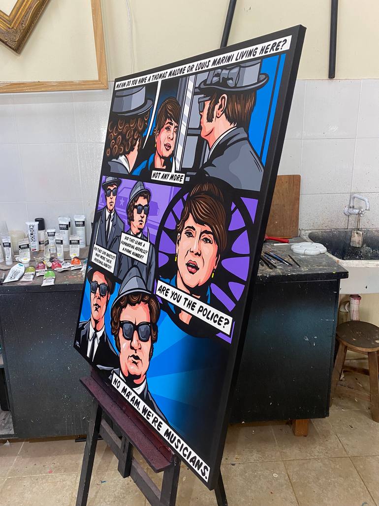 Original Pop Art Cinema Painting by Jamie Lee