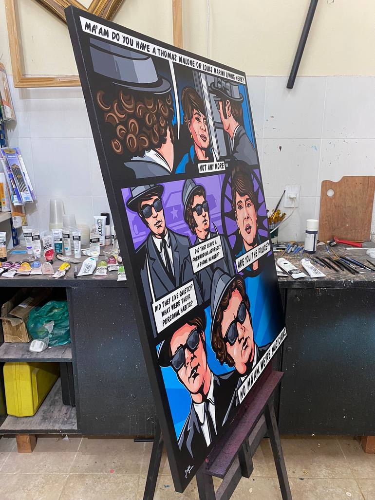 Original Pop Art Cinema Painting by Jamie Lee