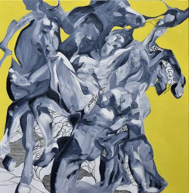 Original Abstract Expressionism Body Painting by Birgit Schweiger