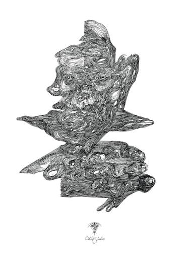 Print of Figurative Calligraphy Drawings by Oktay Çakır