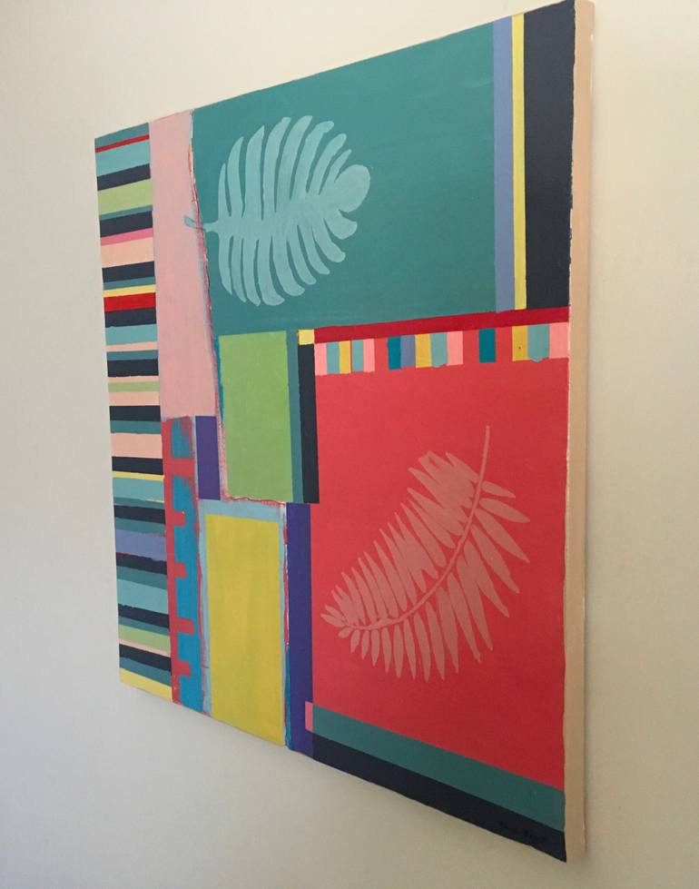 Original Bauhaus Abstract Painting by Brenda Buffett