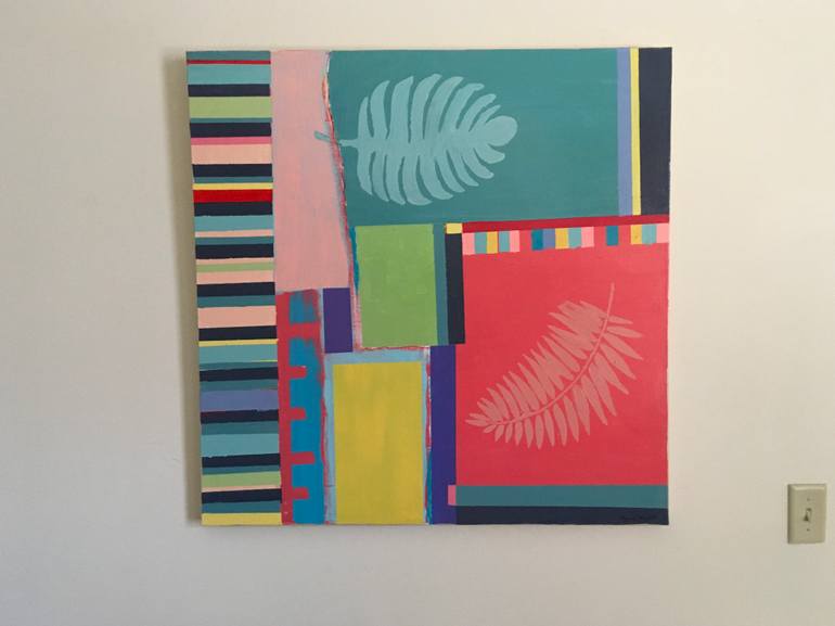 Original Bauhaus Abstract Painting by Brenda Buffett