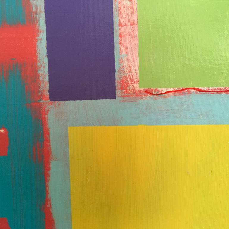 Original Bauhaus Abstract Painting by Brenda Buffett