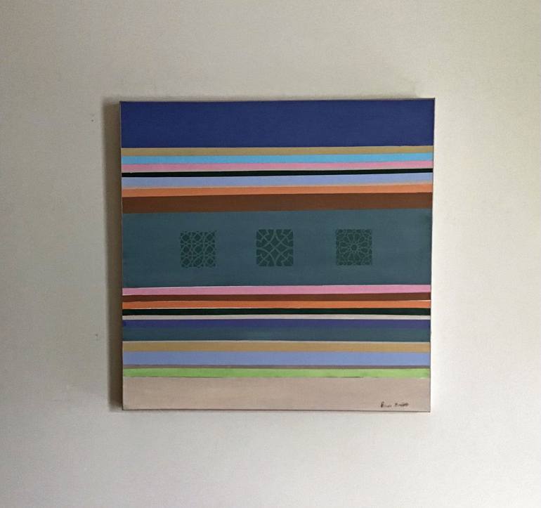 Original Abstract Geometric Painting by Brenda Buffett