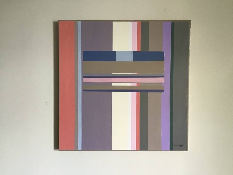 Original Abstract Geometric Painting by Brenda Buffett