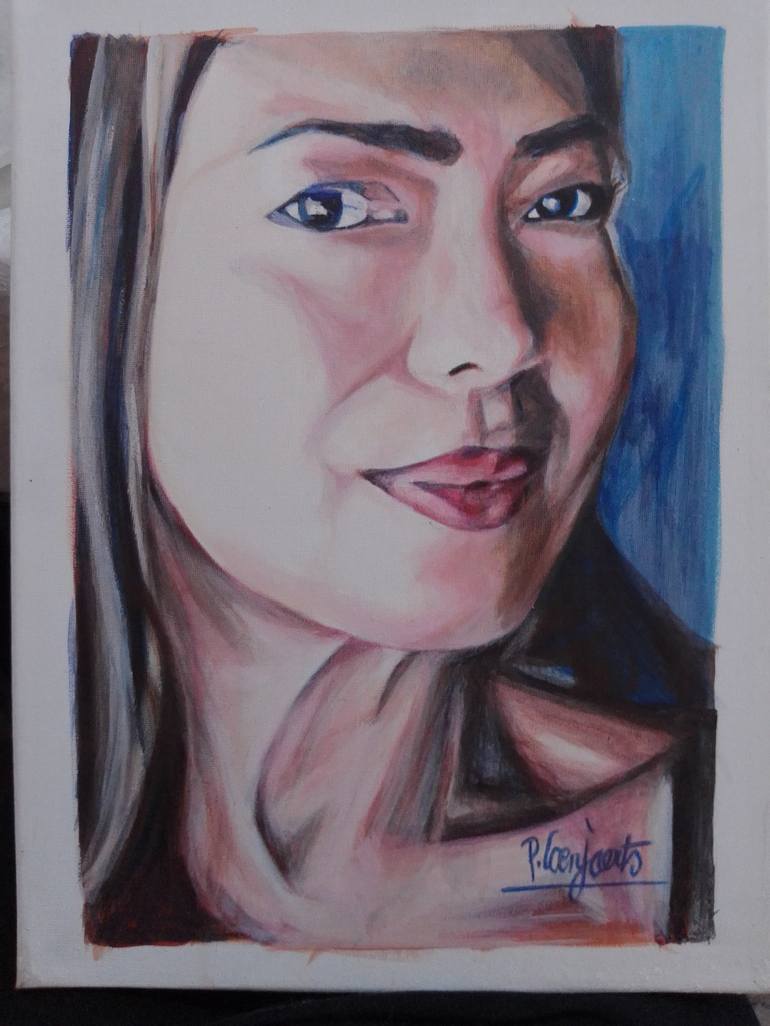 Original Realism Portrait Painting by Patricia Coenjaerts