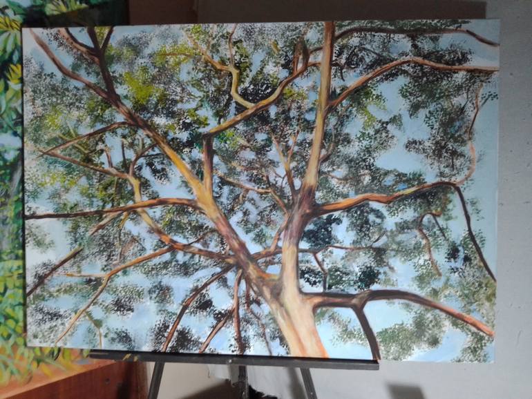 Original Surrealism Nature Painting by Patricia Coenjaerts