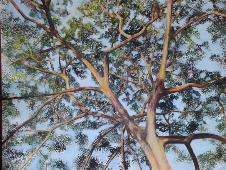 Original Surrealism Nature Painting by Patricia Coenjaerts