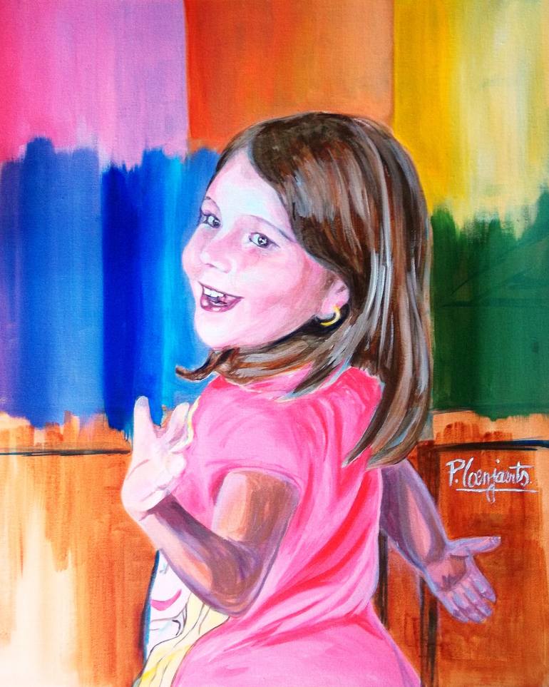 Original Children Drawing by Patricia Coenjaerts