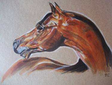 Print of Horse Paintings by Patricia Coenjaerts