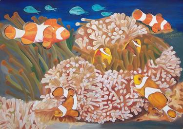 Print of Fish Paintings by Patricia Coenjaerts