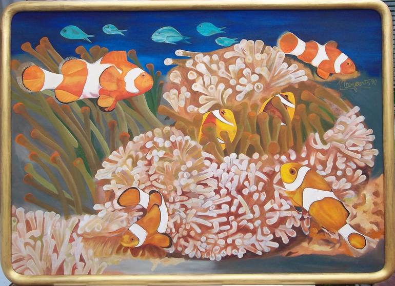 Original Photorealism Fish Painting by Patricia Coenjaerts