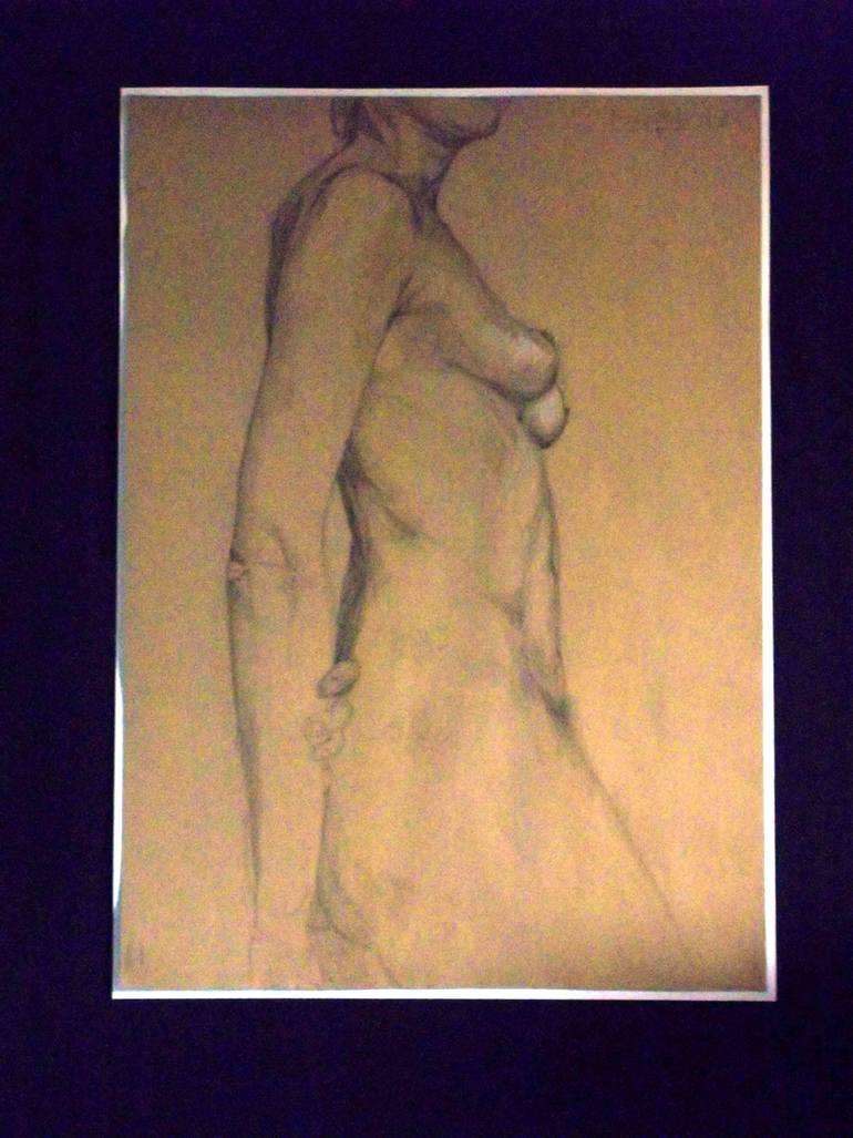 Original Figurative Nude Drawing by Patricia Coenjaerts