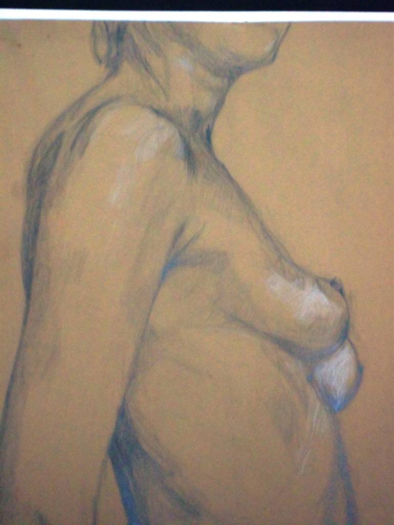 Original Figurative Nude Drawing by Patricia Coenjaerts