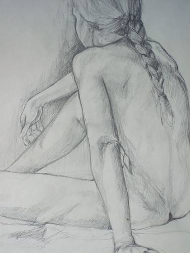 Original Figurative Nude Drawings by Patricia Coenjaerts