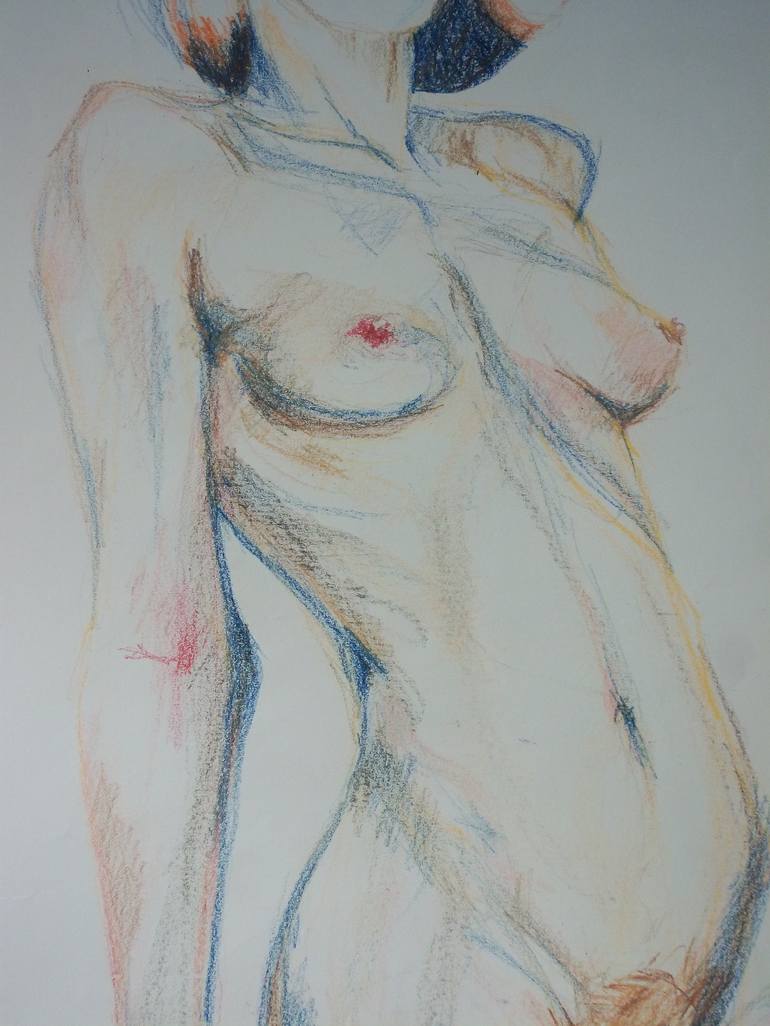 Original Nude Drawing by Patricia Coenjaerts