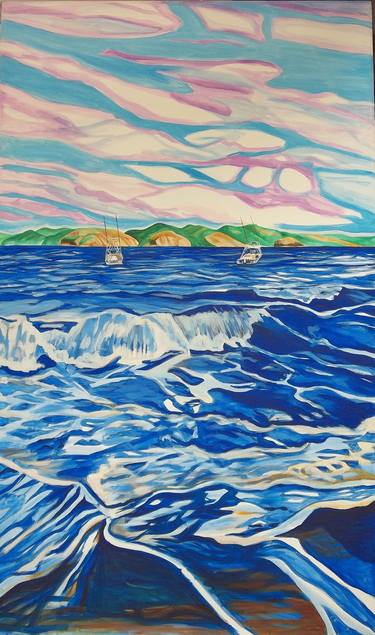 Original Abstract Boat Paintings by Patricia Coenjaerts