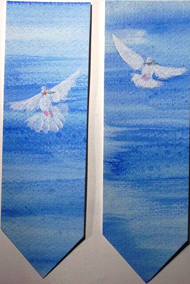 Bookmarks with Peace Doves for the Holidays thumb