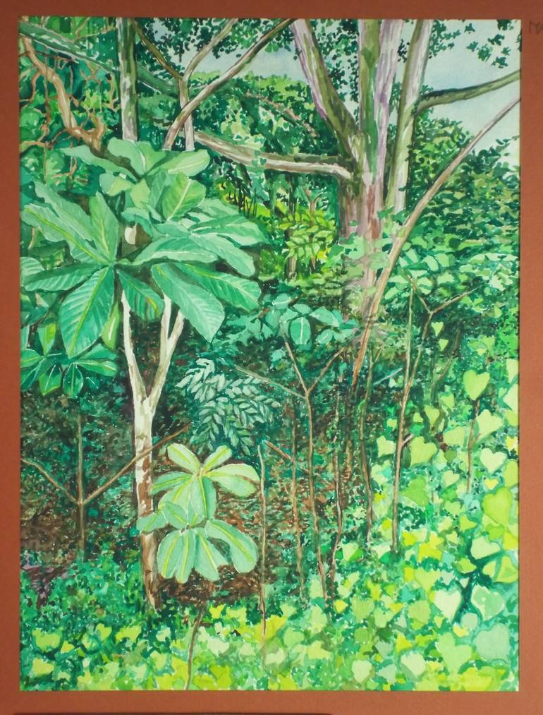 Original Fine Art Garden Painting by Patricia Coenjaerts
