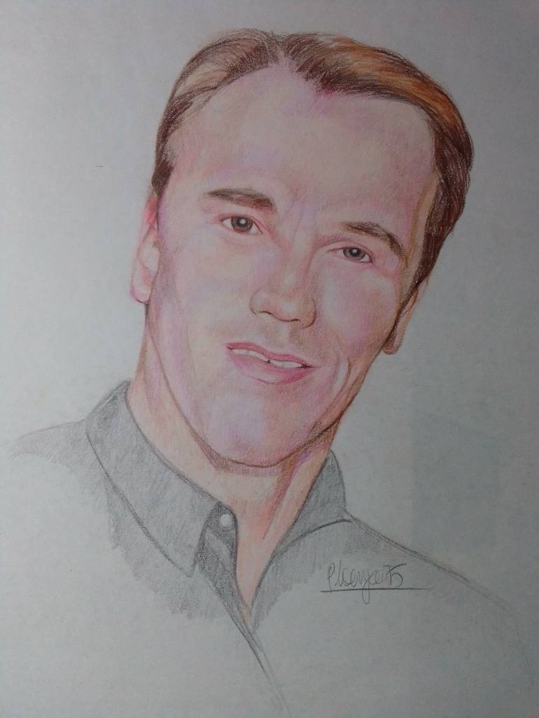 Original Portraiture Celebrity Drawing by Patricia Coenjaerts