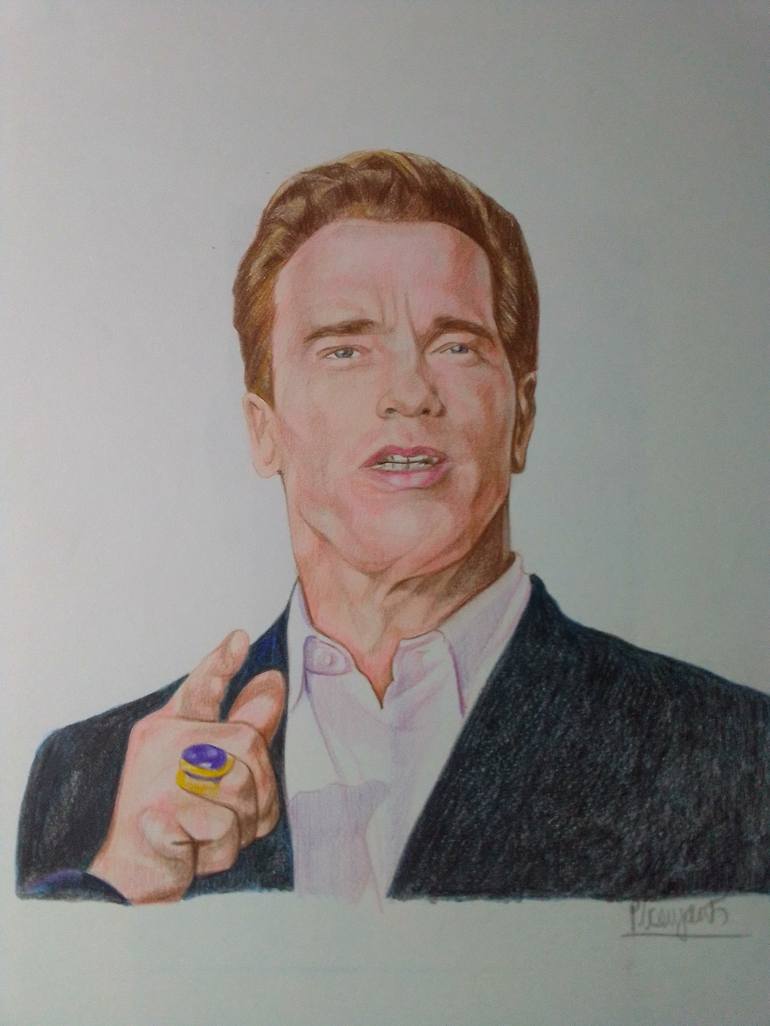 Original Celebrity Drawing by Patricia Coenjaerts