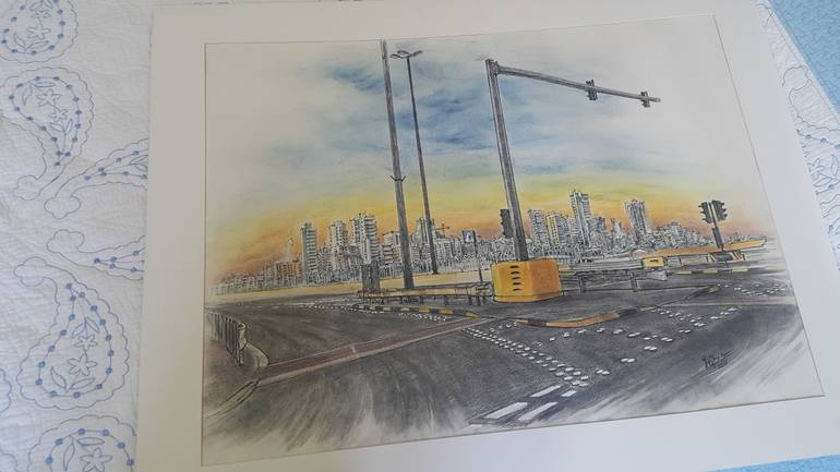 Original Illustration Cities Painting by Tejbir Singh