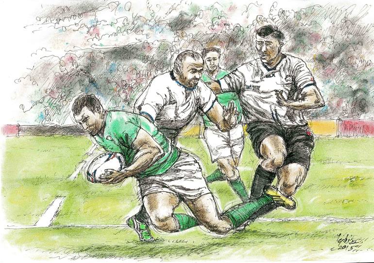 Rugby World Cup Action - Print