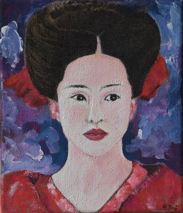 Original Portrait Painting by Herbert Ruf