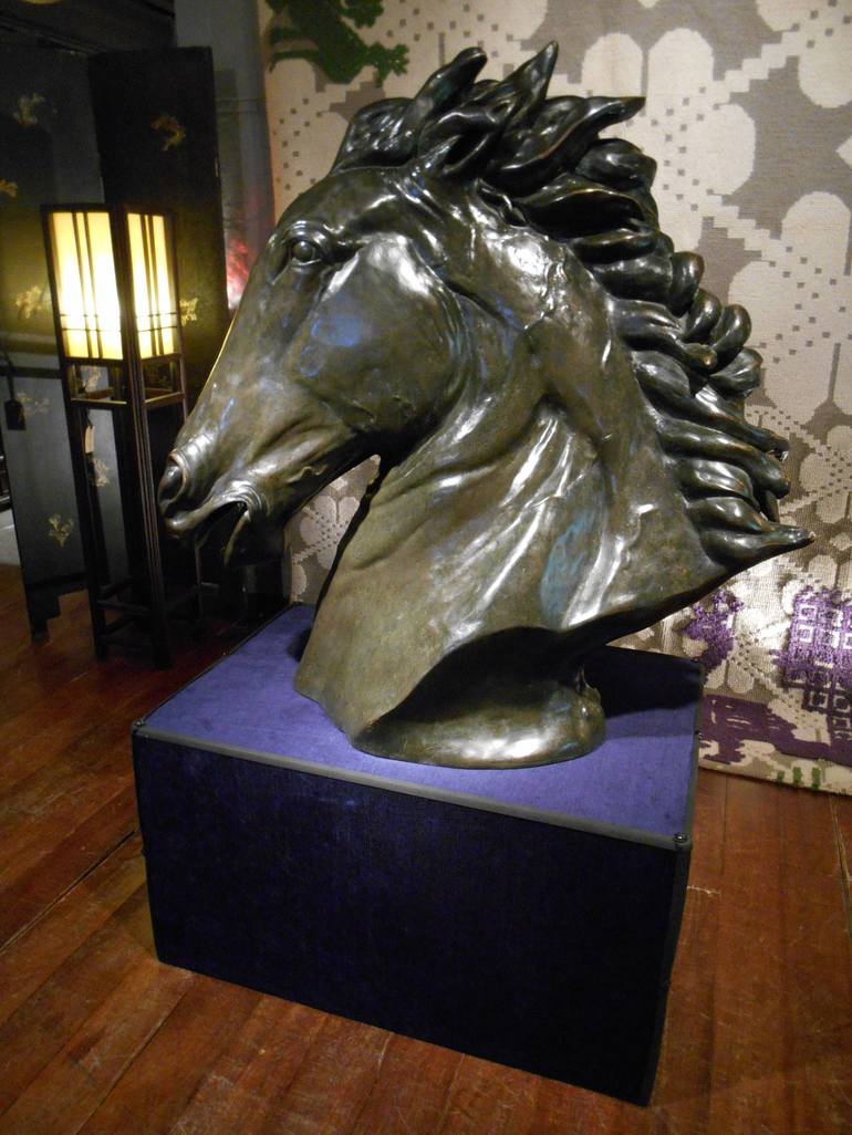 Original Figurative Horse Sculpture by Abbott van Dada