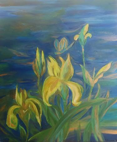 Yellow Iris's and Dragonfly thumb