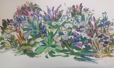 Original Abstract Garden Painting by Lilamani De Silva