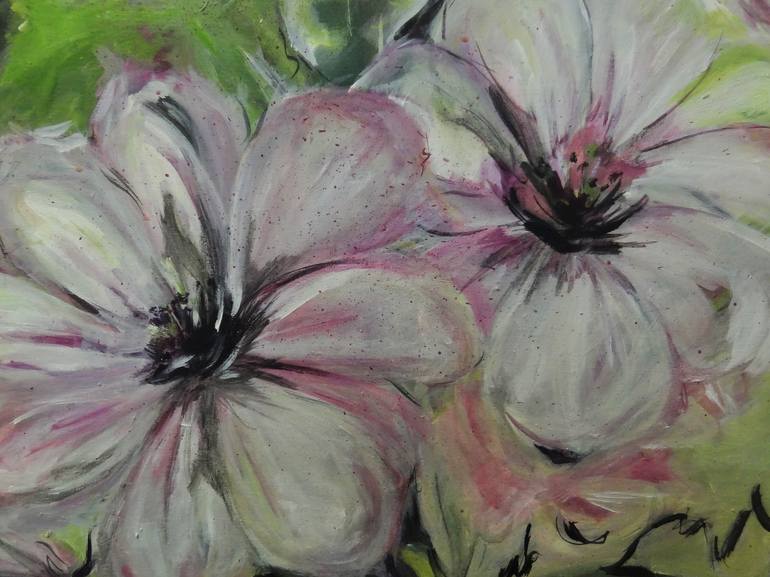 Original Abstract Expressionism Floral Painting by Lilamani de Silva