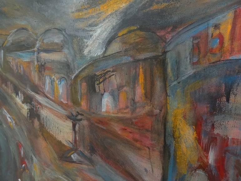 Original Abstract Cities Painting by Lilamani De Silva