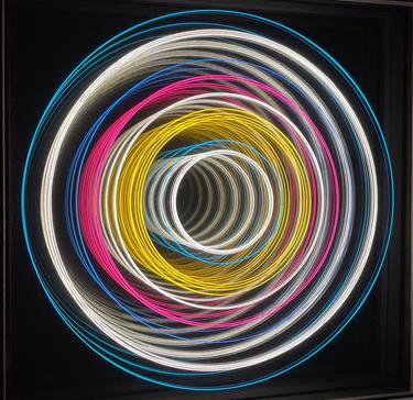 "HALOS XX" / Infinity Mirror Art, LED Light wall object thumb