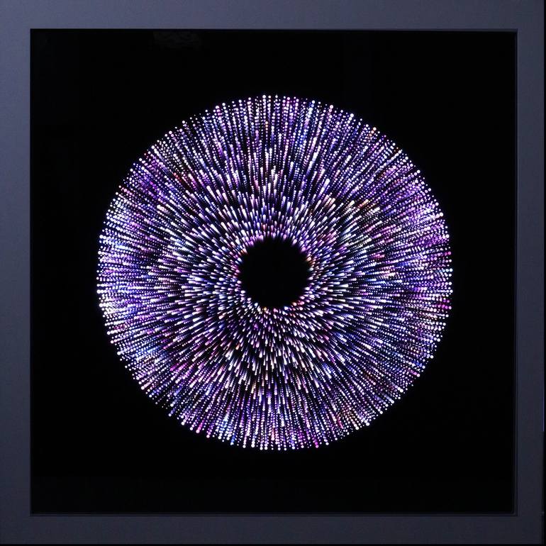 "VORTEX VII", Infinity Mirror / LED-Light Wall Object - Print