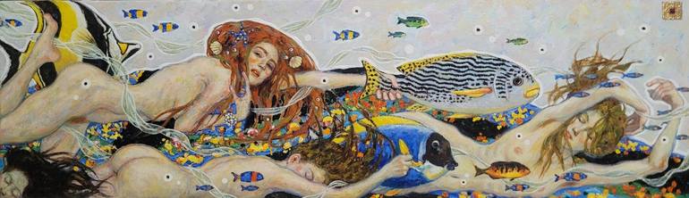 Print of Figurative Women Paintings by B A H M A N