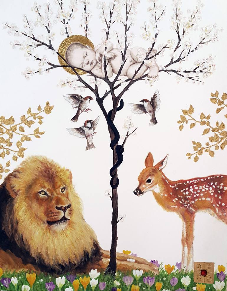The tree of life Painting by B A H M A N | Saatchi Art