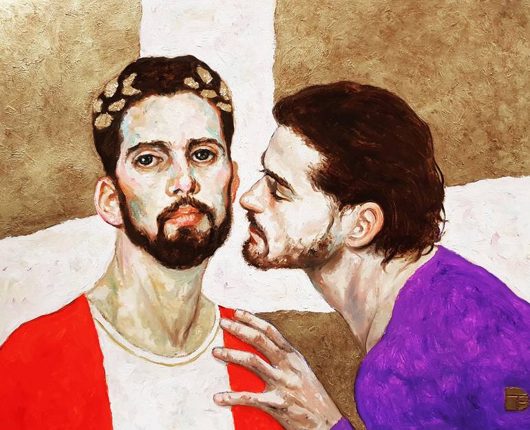 The kiss Painting by B A H M A N Saatchi Art