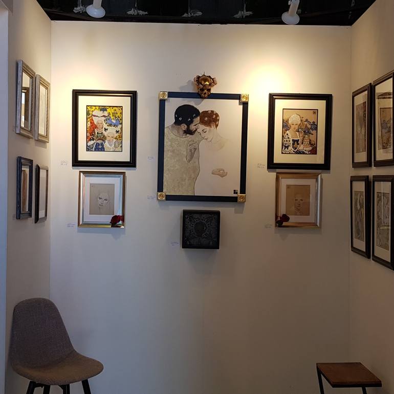 Original Fine Art Portrait Paintings by B A H M A N