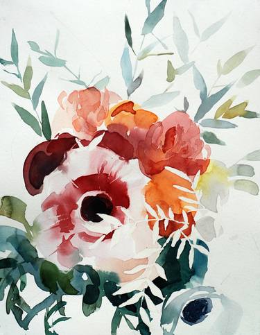 Original Floral Paintings by Maria Iciak