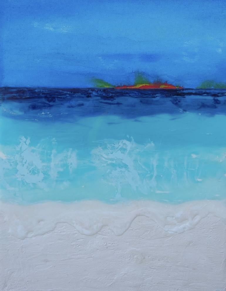 Original Abstract Expressionism Beach Painting by Rachel McCullock