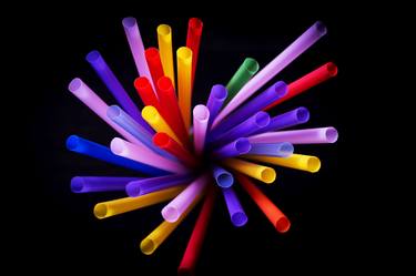 Colorful drinking straws thumb