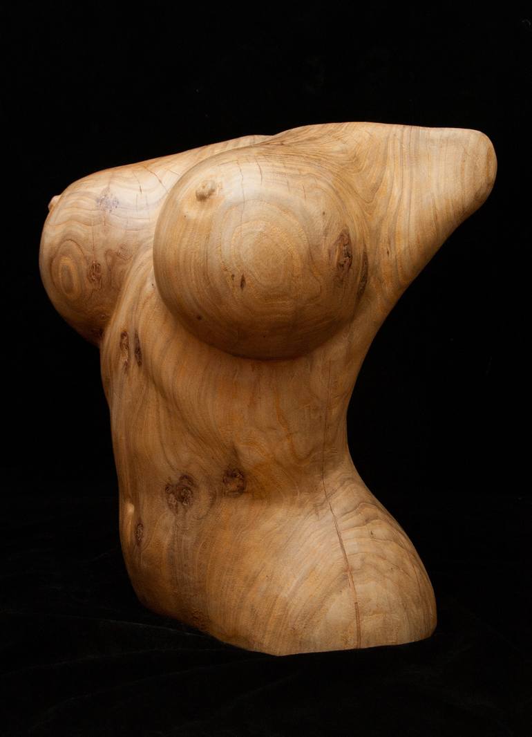 Nature Venus (Carved Big Breast Torso statuette) Sculpture by Alexey Bykov | Saatchi Art