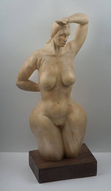 Goddess. Carved Nude Venus sculpture. thumb