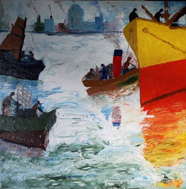 Print of Ship Paintings by Jorge Sacco