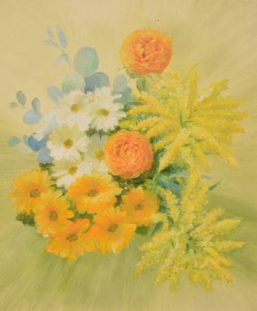 Bunch Of Yellow Flowers Painting By Pauline Black Saatchi Art