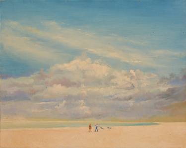 Original Figurative Beach Paintings by Pauline Black