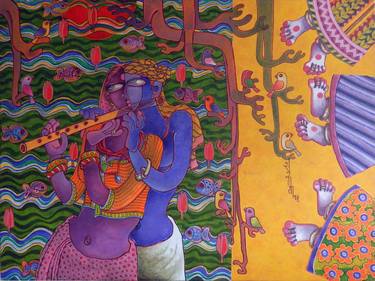 Print of Figurative Love Paintings by Sunita Dinda