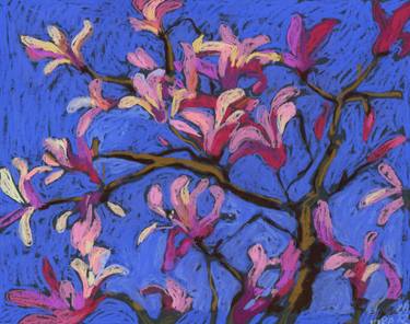 Original Impressionism Floral Drawings by Kira Sokolovskaia