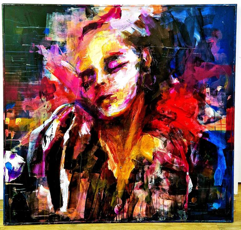 Original Abstract Expressionism Women Painting by Saša Jerele